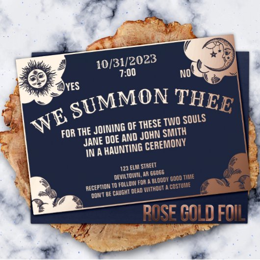 Spirit Board Gothic & Halloween結婚's or Shower 箔招待状
