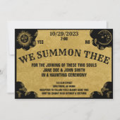 Spirit Board Gothic Halloween Wedding & Shower 招待状 (正面)