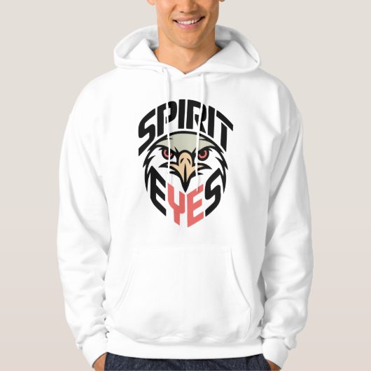 Spirit Eyes Hoodie – Bold Eagle Mascot Design for  パーカ (正面)