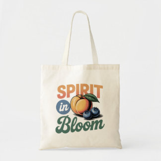 Spirit in Bloom ピーチ ブルーベリー レトロTシャツ トートバッグ
