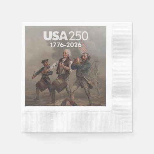 Spirit of 76 - America's 250th Birthday 縁ありカクテルナプキン (正面)