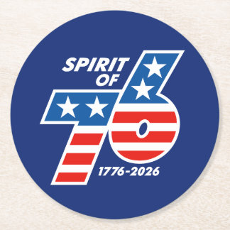 Spirit of 76 - America's 250th Birthday 1776-2026 ラウンドペーパーコースター
