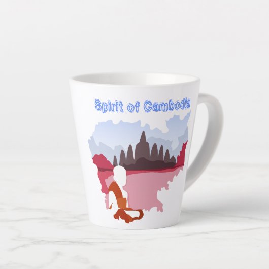 Spirit of Cambodia Map with Mont カフェラテマグ (右アングル)