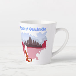 Spirit of Cambodia Map with Mont カフェラテマグ