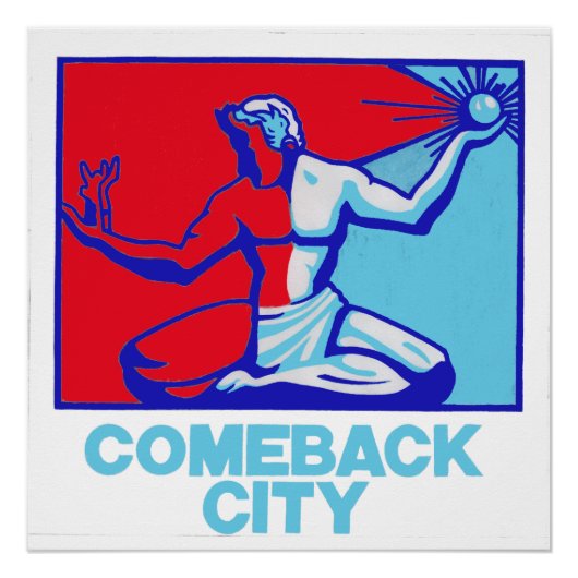 Spirit of Detroit "Hope" 20" x 20"、ポスター紙 ポスター (正面)