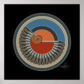 Spirit Of Eagle黒背景 ポスター (正面)