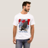 SPIRIT of FREEDOM Bald Eagle, Moon & Mountains Art Tシャツ (正面フル)