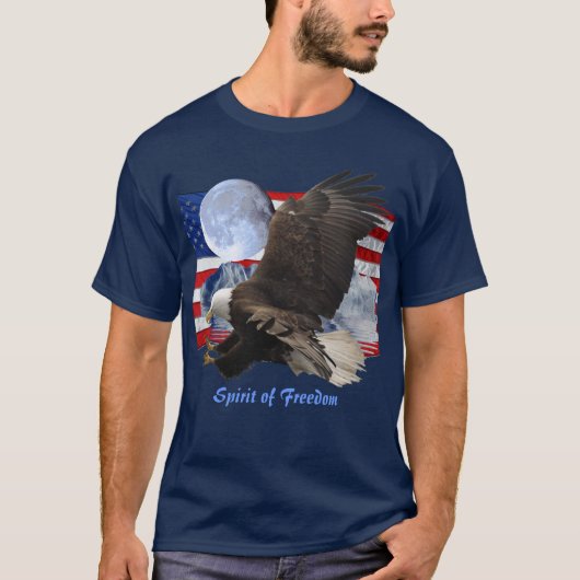 SPIRIT OF FREEDOM Bald Eagle Wildlifeアパレル Tシャツ (正面)