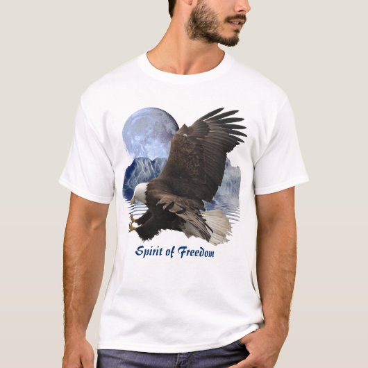 SPIRIT of FREEDOM Bald Eagle Wildlife Shirt Tシャツ (正面)