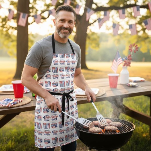 Spirit of Independence Fourth of July  エプロン