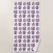 Spirit of Independence Fourth of July  ビーチタオル (正面)