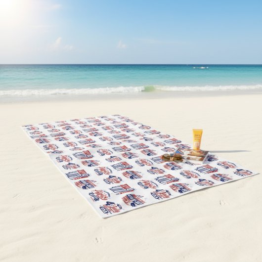 Spirit of Independence Fourth of July  ビーチタオル