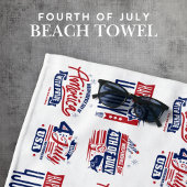 Spirit of Independence Fourth of July  ビーチタオル