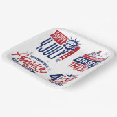 Spirit of Independence Fourth of July  ペーパープレート (傾斜あり)