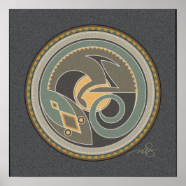 Spirit Of Lizardグレー背景ポスター ポスター