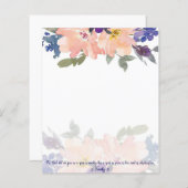 Spirit of Powerピンクの水色フローラ背景 (正面/裏面)