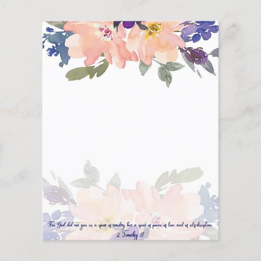 Spirit of Powerピンクの水色フローラ背景 (正面)