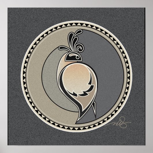 Spirit Of Quail gray背景ポスター ポスター (正面)