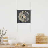 Spirit Of Quail gray背景ポスター ポスター (キッチン)