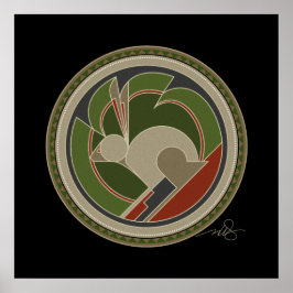 Spirit of Rabbit黒背景 ポスター