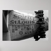 Spirit of St. Louis B&W ポスター (正面)