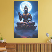 Spirit of the Moon over Nusantara キャンバスプリント (インサイチュ (リビング))