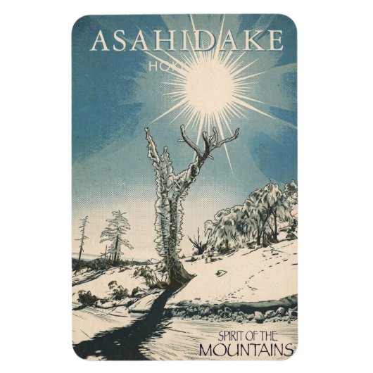 spirit of the mountains - ASAHIDAKE Hokkaido マグネット (縦)