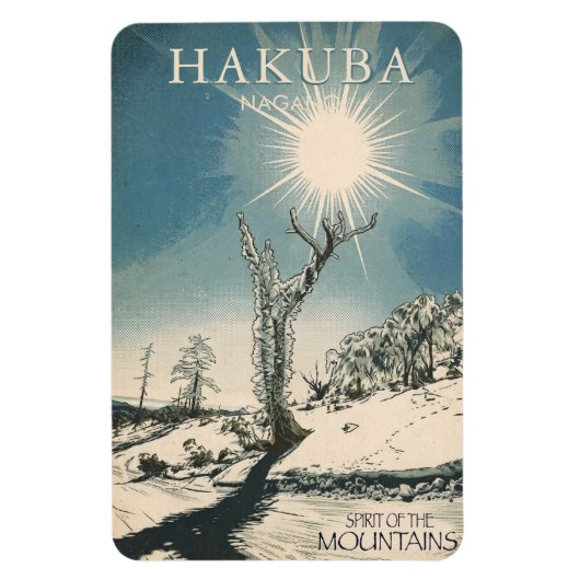 spirit of the mountains - HAKUBA Nagano マグネット (縦)