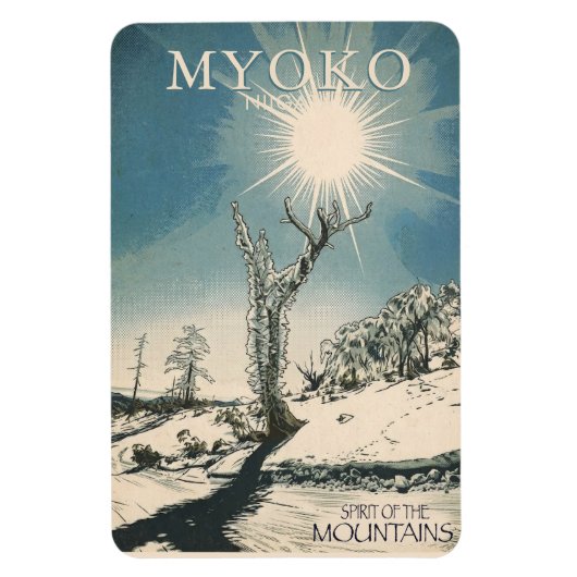 spirit of the mountains - MYOKO Niigata マグネット (縦)