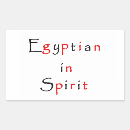 Spirit-rectangleでエジプト語のステッカー 長方形シール (正面)