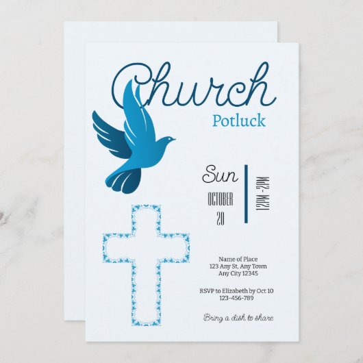 Spirit & Sustenance Community Potluck  Invitation 招待状 (正面/裏面)