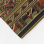 spiritalフリースブランケットのSriYantraのヨガの黒の金ゴールド フリースブランケット (角)