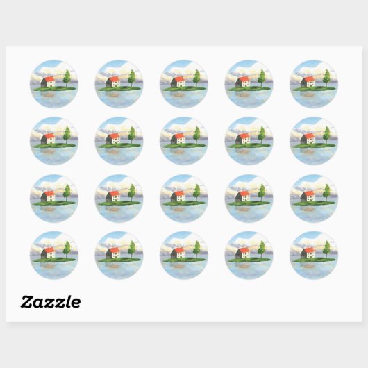 Spirited Away Landscape Stickers ラウンドシール (シート)