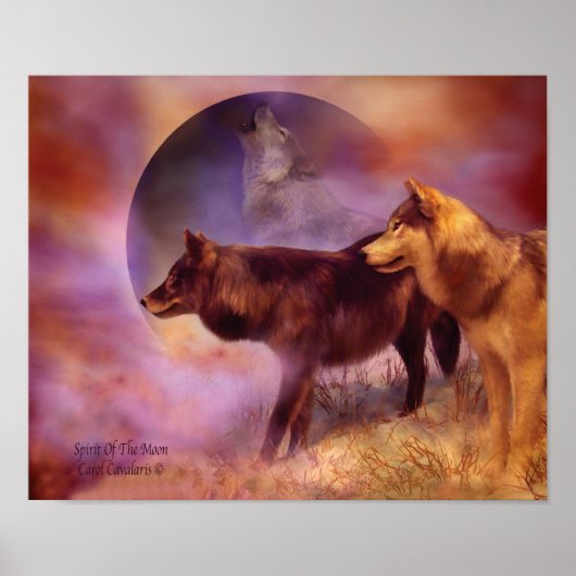 Spirits Of The Moon Wolf Artポスター/プリント ポスター (正面)