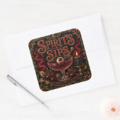 Spirits & Sips ハロウィンカクテルパーティー スクエアシール (封筒)