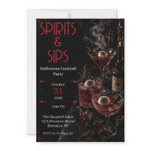 Spirits & Sips ハロウィン・カクテルパーティーの招待状