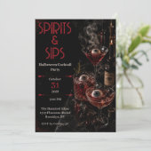 Spirits & Sips ハロウィン・カクテルパーティーの招待状 招待状 (スタンド正面)