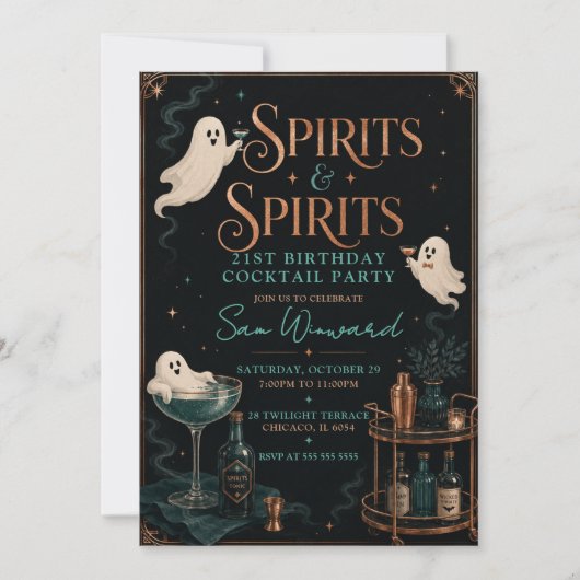 Spirits & Spirits 21歳の誕生日パーティー 招待状 (正面)