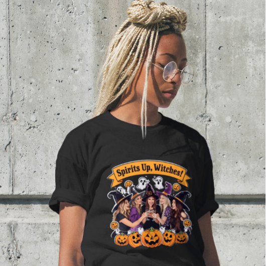 Spirits Up, Witches! Cute Halloween Shirt トライブレンドＴシャツ