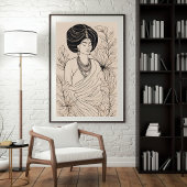 Spiritual Boho Woman Print ポスター