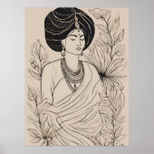 Spiritual Boho Woman Print ポスター (正面)