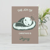 Spiritual Christmas Birth of Jesus Message Art 招待状 (スタンド正面)