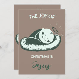 Spiritual Christmas Birth of Jesus Message Art 招待状