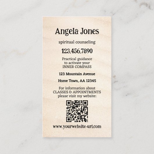 Spiritual Counseling Psychic Guidance 名刺 (裏面)