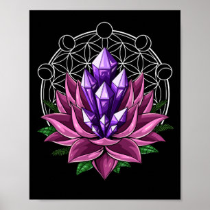 Spiritual Crystals Lotus ポスター