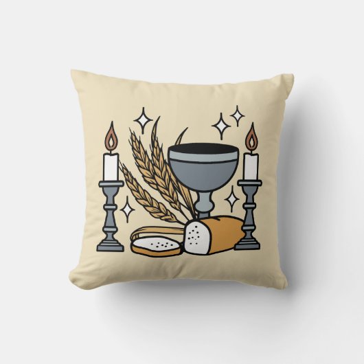 Spiritual Faith and Grace – Uplifting Christian クッション (正面)