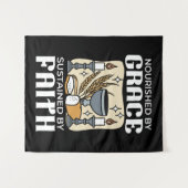 Spiritual Faith and Grace – Uplifting Christian タペストリー (正面(横))