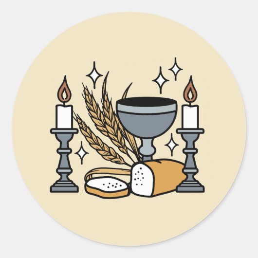 Spiritual Faith and Grace – Uplifting Christian ラウンドシール (正面)