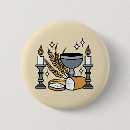 Spiritual Faith and Grace – Uplifting Christian 缶バッジ