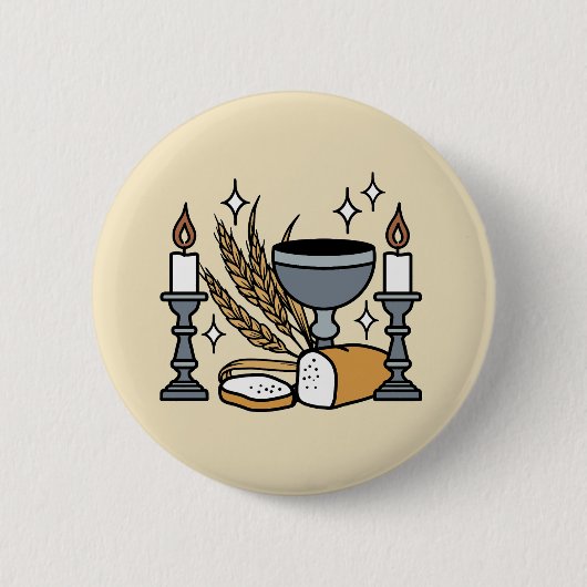 Spiritual Faith and Grace – Uplifting Christian 缶バッジ (正面)